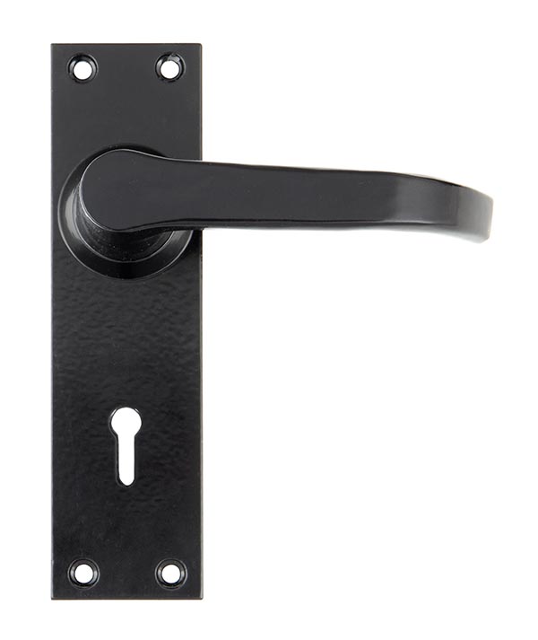 black deluxe lever lock set
